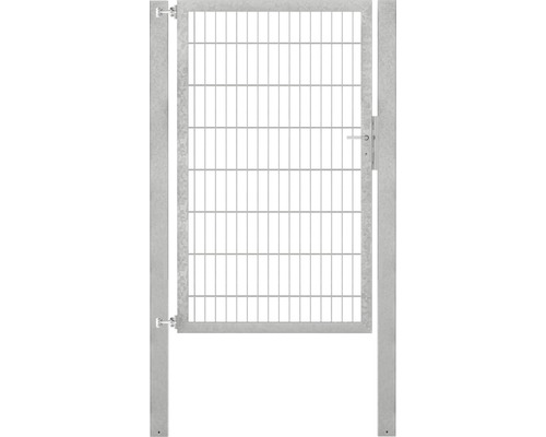 Portillon grillagé simple ALBERTS Flexo Plus 8/6/8 100 x 160 cm y compris poteaux 8 x 8 cm galvanisé à chaud