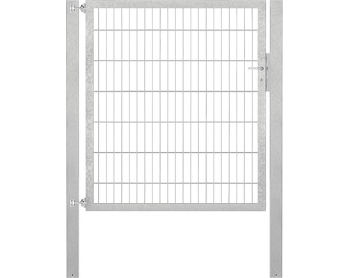 Portillon grillagé simple ALBERTS Flexo Plus 8/6/8 125 x 140 cm y compris poteaux 8 x 8 cm galvanisé à chaud