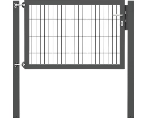 Portillon grillagé simple ALBERTS Flexo Plus 8/6/8 125 x 80 cm y compris poteaux 8 x 8 cm anthracite