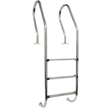 Échelle de piscine en acier inoxydable à trois marches