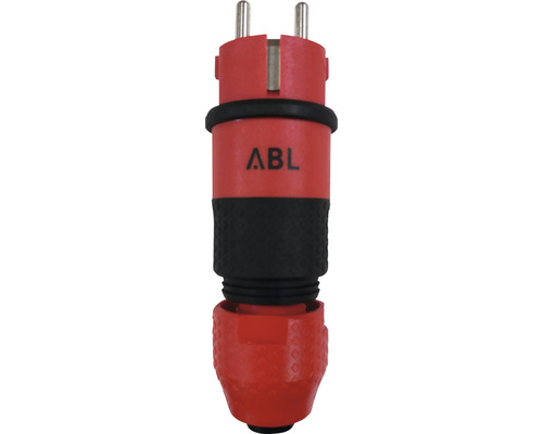 Fiche à contact de protection professionnelle ABL 1529140 IP54 avec double système de mise à la terre noir/rouge