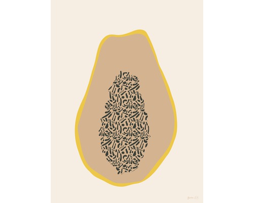 Impression d'art Papaya 18x24 cm
