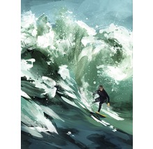 Illustration d''un surfeur sur une vague