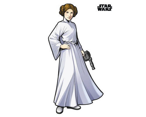 Sticker mural Disney Star Wars XXL Princess Leia 127 x 170 cm