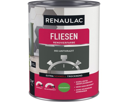 RENAULAC Fliesenlack seidenmatt anthrazit 1 L