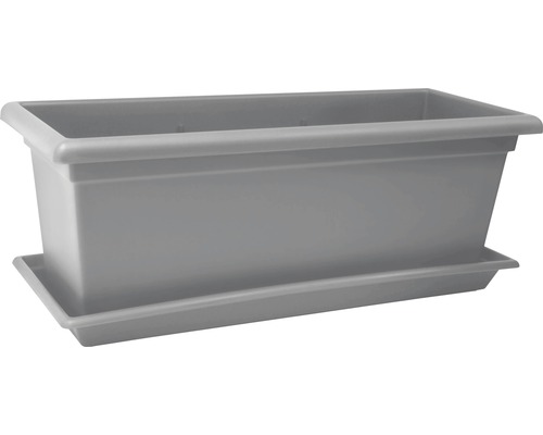 Jardinière en plastique avec soucoupe