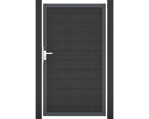 Portail à un vantail Flex 100x180 cm anthracite, cadre anthracite