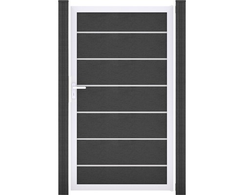 Portillon simple GroJa Flex Grande Premium cadre argent 100 x 180 cm anthracite