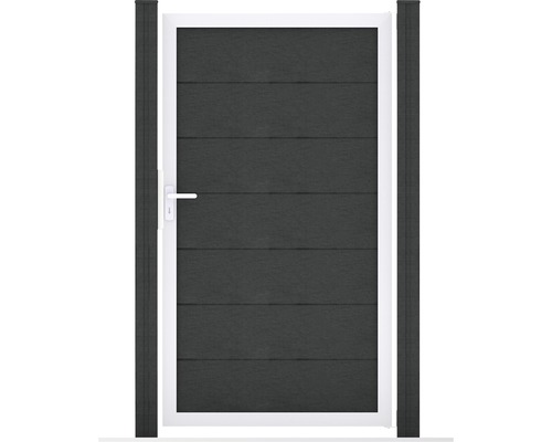 Portillon simple GroJa Flex Grande cadre argent 100 x 180 cm anthracite