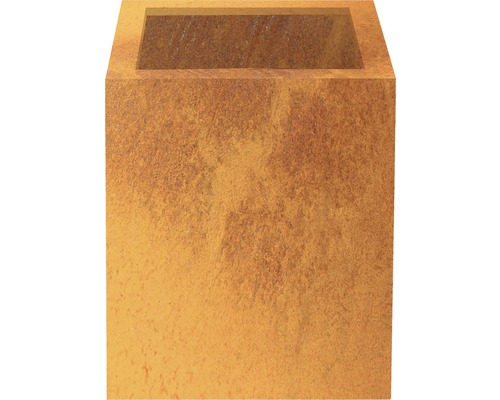 Bac à plantes Clara 40 x 40 acier corten marron