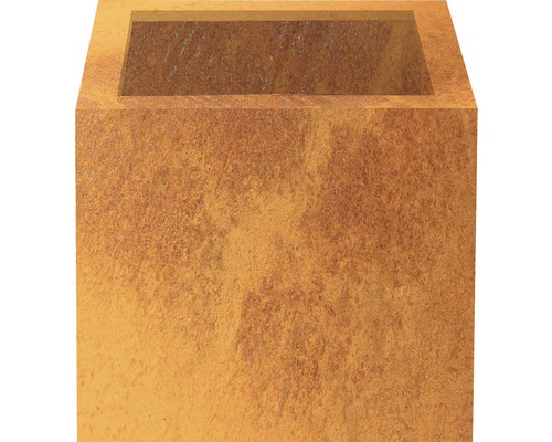 Bac à plantes Nora 40 x 40 acier corten marron