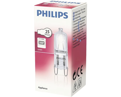 Philips Halogenlampe für Backofen, 25 Watt, Produktverpackung