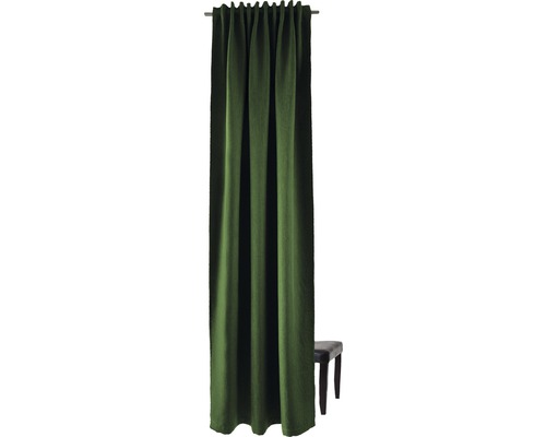 Rideau avec ruban de rideau Galdin vert 140x245 cm