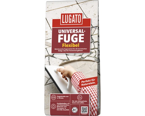 Lugato Fugenmörtel Universal-Fuge Flexibel anthrazit 5 kg