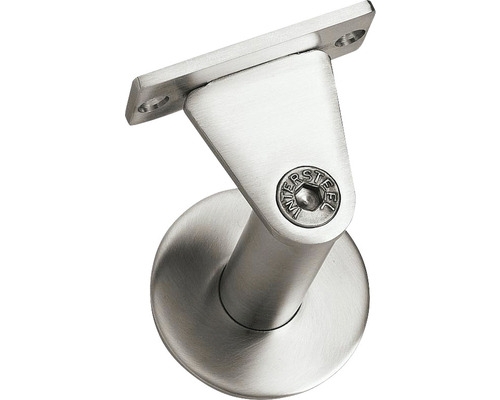 Support de main courante acier inoxydable brossé rond conique plat coudé avec vis à double filetage Support de main courante acier inoxydable brossé rond conique plat coudé avec vis à double filetage