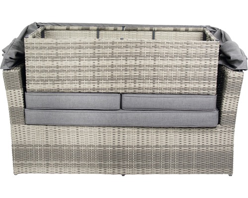 Gartencouch aus Polyrattan mit Abdeckung