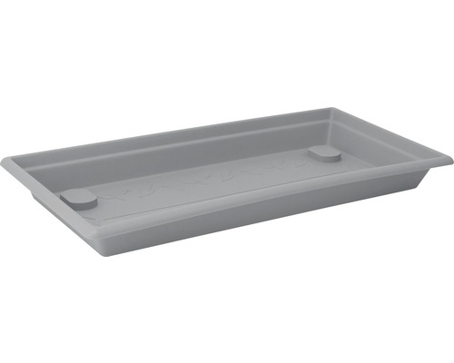 Soucoupe pour pots et bacs pour Magnus XXL 80 cm rectangulaire plastique gris pierre résistante au gel et aux UV