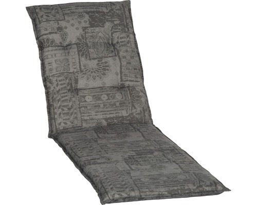 Coussin pour chaise longue beo® Boa Vista 193 x 60 cm coton-tissu mélangé anthracite gris