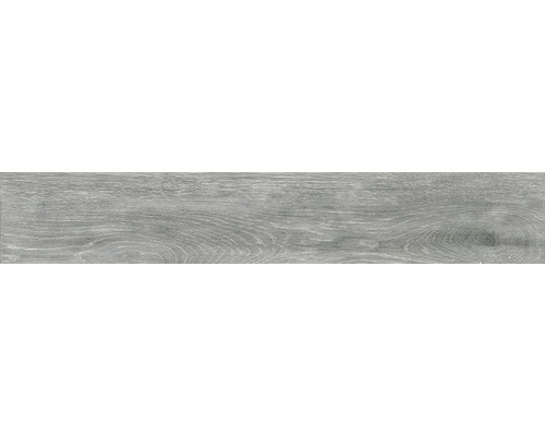 Carrelage sol et mur en grès cérame fin Count Grey 20x120 cm
