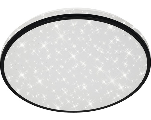 Plafonnier LED métal/plastique 24W 2200 lm 4000 K blanc neutre HxØ 70x380 mm Nigra noir