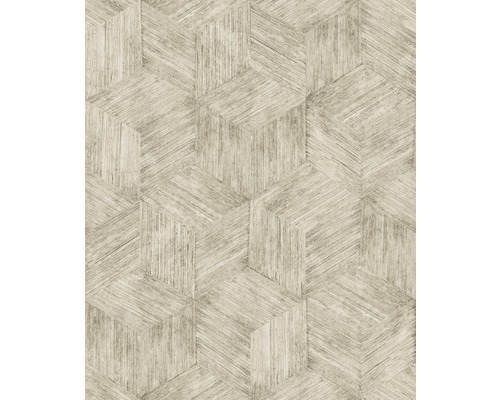 Vliestapete 113242 Holz Geometrisch beige