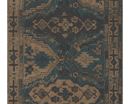 Vliestapete 37868-2 Metropolitan Stories 2 Teppich grün Tapete mit Ethno-Muster