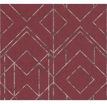 Tapete mit geometrischem Muster und metallischen Akzenten