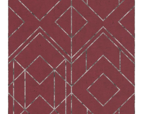 Vliestapete 37869-2 Metropolitan Stories 2 Grafik rot Tapete mit geometrischem Muster und metallischen Akzenten