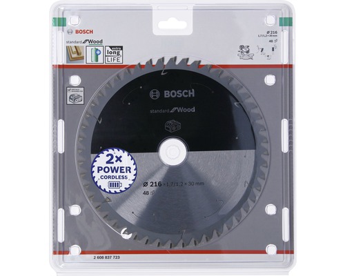 Bosch Kreissägeblatt Standard for Wood, Durchmesser 216 Millimeter