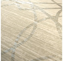 Gros plan d''un papier peint vinyle beige avec motif circulaire