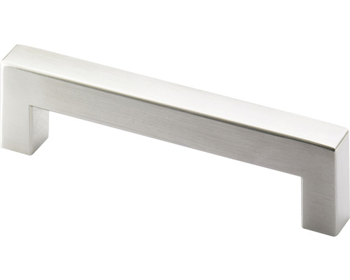 Poignée de meuble en acier inoxydable brossé, distance entre les trous 96 mm, Lxlxh 40/111/14 mm