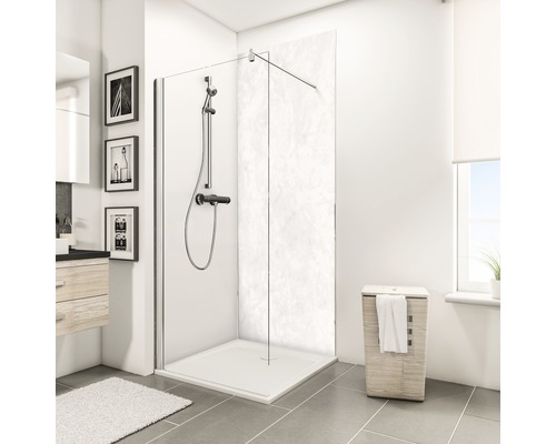 Duschrückwand SCHULTE DecoDesign ExpressPlus Marmoroptik hell 255 x 150 cm EP1901525 603
