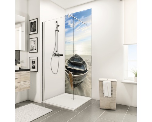 Panneau mural de douche SCHULTE ExpressPlus DecoDesign bateau sur la plage 210 x 90 cm EP1900921 644