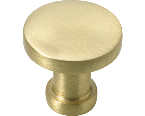 Bouton de meuble alu gold brossé ØxH 26/24 mm-0