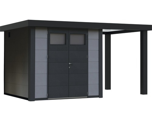 Abri de jardin avec annexe servant d''abri