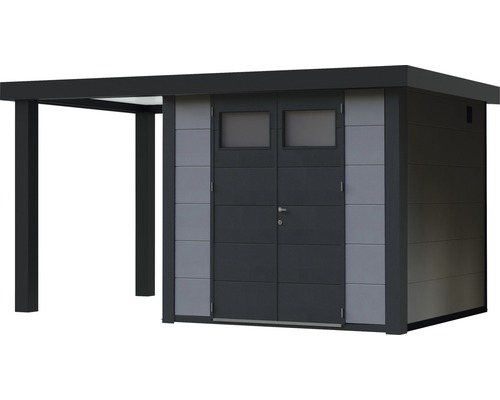 Abri de jardin en métal avec carport