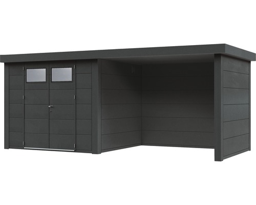 Abri de jardin avec double porte et annexe