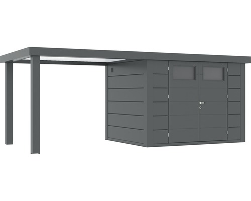 Abri de jardin avec auvent pour espace de rangement extérieur supplémentaire