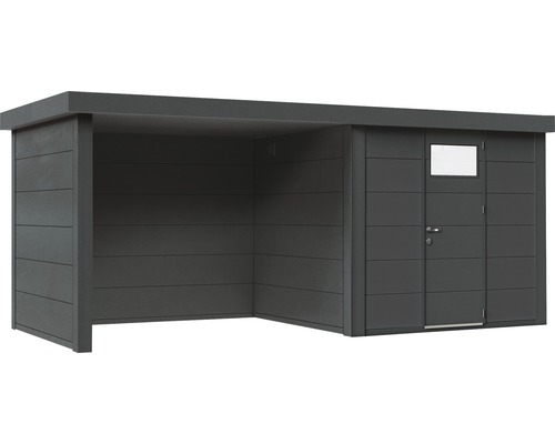 Abri de jardin avec auvent intégré