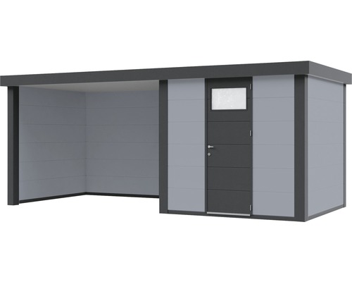 Abri de jardin moderne avec annexe et porte