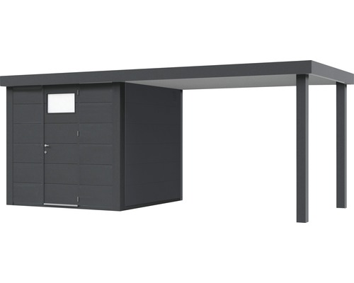 Abri de jardin moderne avec auvent et porte