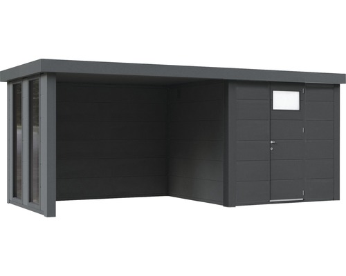 Abri de jardin avec auvent et porte