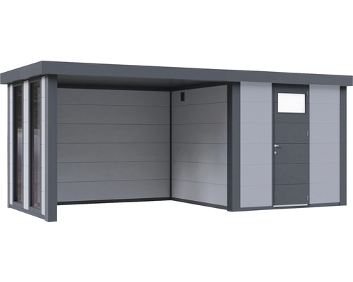 Abri de jardin moderne avec toit plat et porte