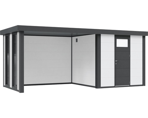 Tonnelle de jardin moderne avec toit plat et porte