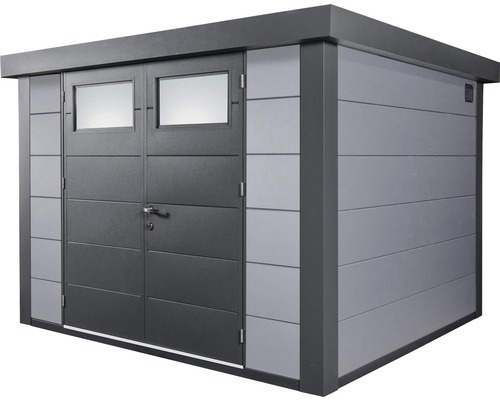 Abri de jardin avec double porte et fenêtres