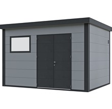 Gartenhaus Classico 3930 inkl. Regenrinne, Fenster 408 x 318 cm lichtgrau