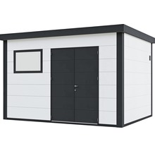 Gartenhaus Classico 3930 inkl. Regenrinne, Fenster 408 x 318 cm weiß