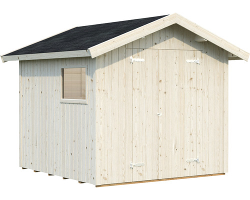 Holzgartenhaus mit Fenster und Doppeltür