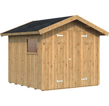 Holzgartenhaus mit Fenster und Tür