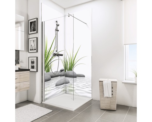 Panneau mural de douche SCHULTE ExpressPlus DecoDesign Zen pierres zen + herbe 210 x 90 cm EP1900922 634